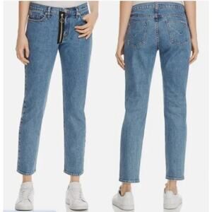 Hudson Jeans Womens Riley Straight Leg Front Exposed Zipper 28 6 Edgy Capsule